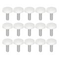 25pcs M4-0 7x12mm Threaded Knurled Thumb Screws Zinc Plated Carbon Steel Clamping Knobs Grip Plastic Round Head Thumbscrews For 