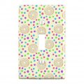 Cute Donut Pastel Sprinkles Spring Yummy Plastic Wall Decor Toggle Light Switch Plate Cover 