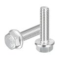 25pcs 16-18 X 1-1 4 Flanged Hex Head Bolts 304 Stainless Steelagon Screws Flange Hex Drive 5 8 Grade For Machinery Industry 