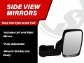 Superatv Side View Mirrors For Polaris Ranger Rzr Ace Kawasaki Teryx Mule Honda Pioneer Can-am Maverick Yamaha Cfmoto Arctic