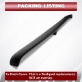 Hecasa Black Dash Coverpad Compatible With 1973-1979 Ford F100 F150 F250 F350 Bronco Replacement Dash Pad