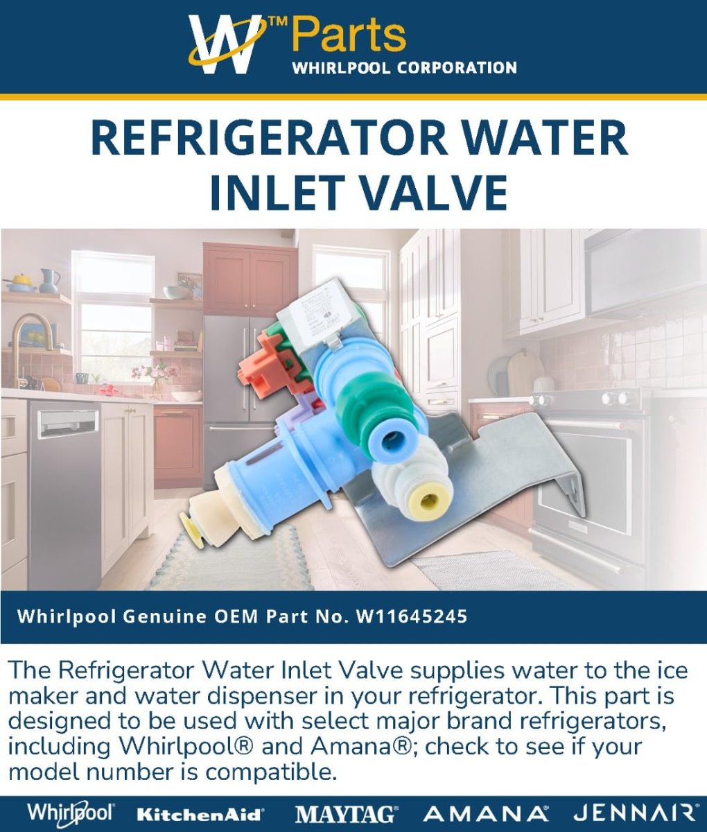 Whirlpool W11645245 Refrigerator Water Inlet Valve