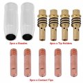 11 Pcs Contact Nozzle Tip Holder 15ak Mig Welding Torch Tips Kit