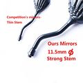 Yibid Universal Black Skull Hand Pair Of Motorcycle Rear View Side Mirrors With 7 8 Handlebar Mirror Mount For Cruiser Yamaha
