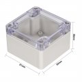 Uxcell 83x81x56mm 3 27x3 19x2 2inch Wateproof Electronic Abs Plastic Diy Junction Project Box Enclosure Case Outdoor Indoor