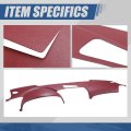 Front Abs Molded Dash Board Cover Cap Overlay Compatible With Acura Tl 2004-2008 Textured Maroon