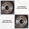 X Autohaux 2pcs Od 66 6mm To Id 64 1mm Aluminium Alloy Car Hub Centric Rings Wheel Bore Center Spacer
