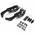 Hongk- Motorcycle Flame Style Rearview Mirror Compatible With Any Cruiser Chopper Custom Black B01c0sr0pc