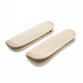 2 Pcs Beige Safety Strap Cover Pillow Seat Belt Pad Shoulder Cushion For Automotive 
