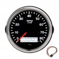 Akozon Tachometer 85mm Diameter 8000rpm Universal Lcd Display Ip67 Waterproof For Car Truck Boat Gasoline Engine 9a 32v 
