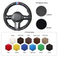 Mewant Hand-stitched Black Suede With Leather Steering Wheel Cover Wrap For Bmw F872 F85 X5 F86 X6 M 2015-2017 F80 M3 F82 M4 M5