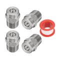 4pcs Pressure Washer Tip 1 4 Male Npt Threaded Spray Nozzles Stainless Steel For Water Gun Broom And Undercarriage Cleaner 25 