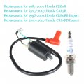 Motorcycle Ignition Coil And Spark Plug Kit 30500-gbf-j21 For Honda Cr80r Cr85r Cr80rb Expert Cr85rb 1987-2007 Replaces