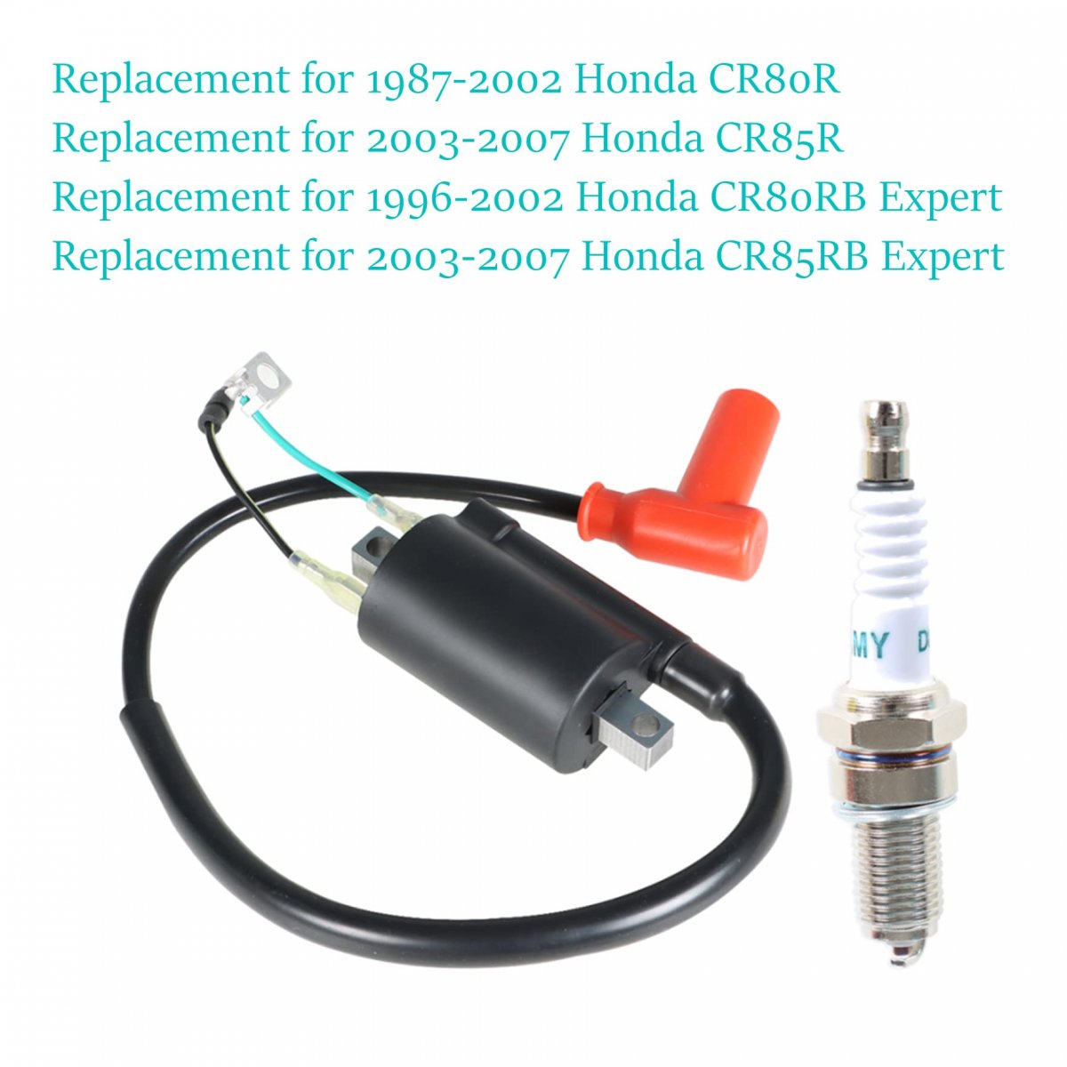 Motorcycle Ignition Coil And Spark Plug Kit 30500-gbf-j21 For Honda Cr80r Cr85r Cr80rb Expert Cr85rb 1987-2007 Replaces
