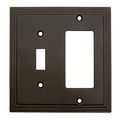Cosmas 25077-orb Oil Rubbed Bronze Single Toggle Gfi Decora Rocker Combo Wall Switch Plate Switchplate Cover 