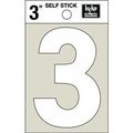 White Vinyl Die-cut Self-stick Numbers 