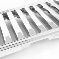 Chrome Badgeless Abs Plastic Vertical Front Bumper Grille Compatible With Lexus Is300 2001-2005
