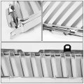 Chrome Badgeless Abs Plastic Vertical Front Bumper Grille Compatible With Lexus Is300 2001-2005