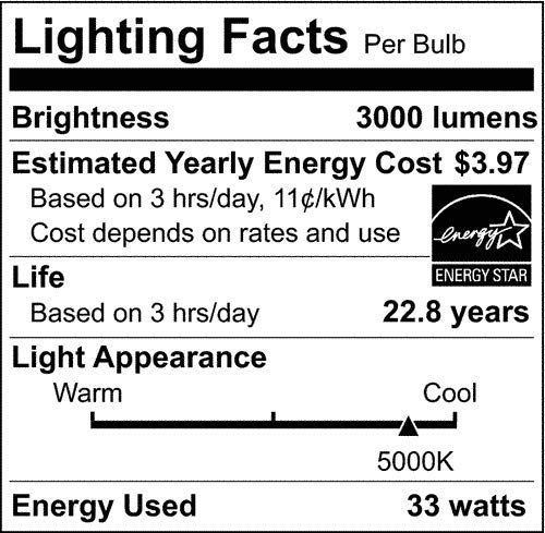 Satco S22253 33 Watt Par38 High Lumen Led 5000k Medium Base 120 Volt 6-pack California Compliant