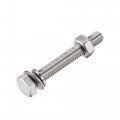 Uxcell M6 X 45mm Hex Head Screws Bolts Nuts Flat Lock Washers Kits 304 Stainless Steel Fully Thread Hexagon 6 Sets