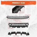 Ecotric Upper Lower Grille Bezels Compatible With 2015-2022 Dodge Charger Srt Scat Pack Daytona Dual Kit Air Inlet Replacement