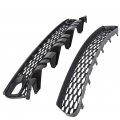 Ecotric Upper Lower Grille Bezels Compatible With 2015-2022 Dodge Charger Srt Scat Pack Daytona Dual Kit Air Inlet Replacement