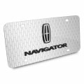 Lincoln Navigator 3d Logo On Front Grill Pattern 12 X6 Brushed Aluminum License Plate