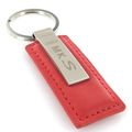 Lincoln Mks Red Leather Rectangular Key Chain 