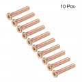 Uxcell M8x45mm Furniture Screw Hex Socket Machine Screws Zinc Plated Fasteners Bolts Full Thread Carbon Steel 10pcs
