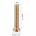 Uxcell M8x45mm Furniture Screw Hex Socket Machine Screws Zinc Plated Fasteners Bolts Full Thread Carbon Steel 10pcs