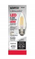 S9569 Led Light Bulb C11 Torpedo Shape Medium Base 40 Watt Equivalent Dimmable 2700 Kelvin 470 Lumens Glass 3 5 In Length
