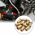Uxcell 10pcs 1 2-13 Unc Car Flat Head Rivet Nut Insert Bronze Tone