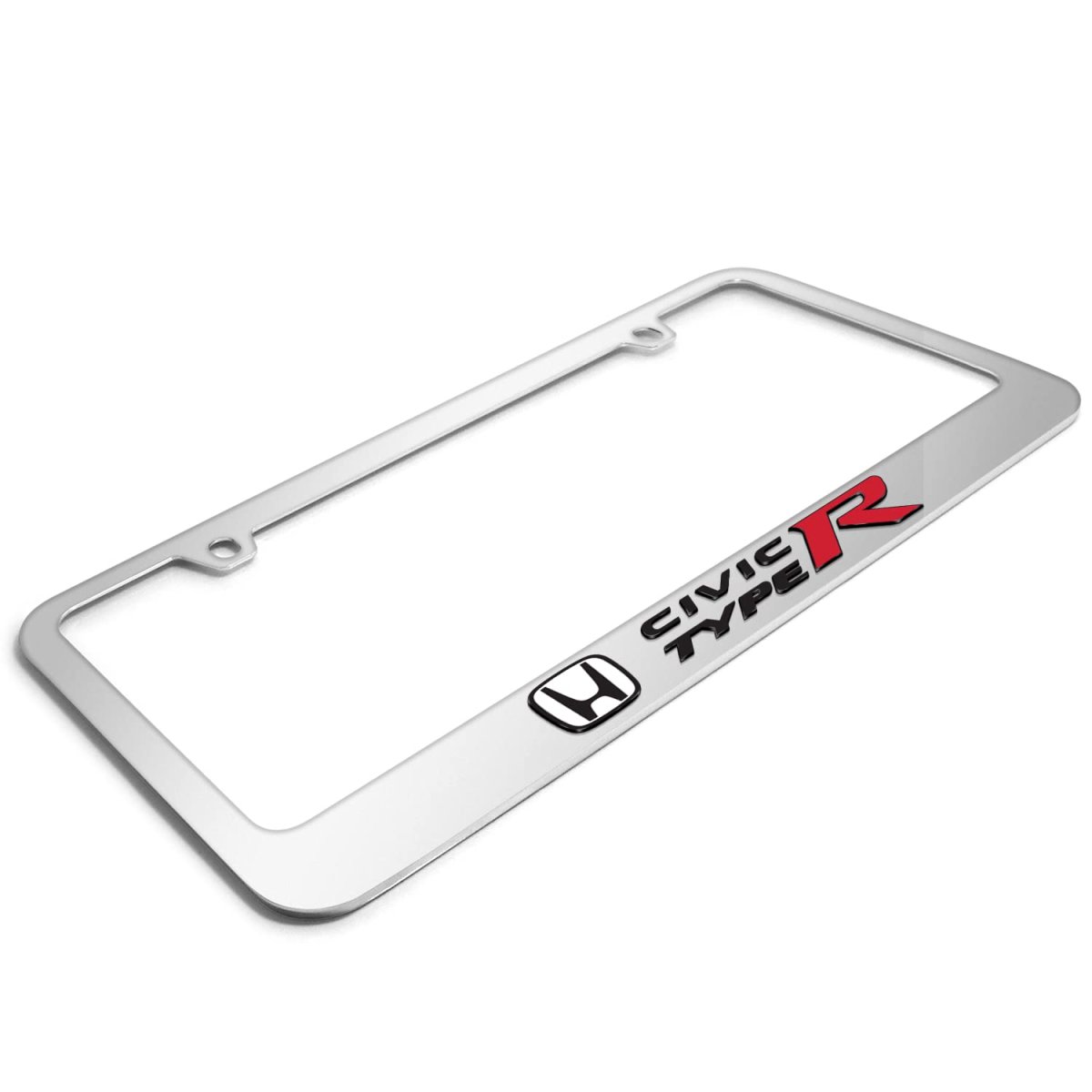 Honda Civic Type R 3d Mirror Chrome Metal License Plate Frame Official Licensed Universal Fit For Car Suv Truck 12 In X 6 With