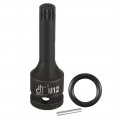 Uxcell 1 2 Drive X M12 12mm Impact Triple Square Spline Bit Socket Metric 3 Length Cr-mo Steel With O-ring And Dowel Pin