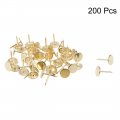 Uxcell Upholstery Nails Tacks 11mmx17mm Flat Head Furniture Gold Tone For Sofa Headboards 200 Pcs