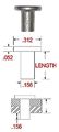 5 32 Dia X 560 Length Solid Steel With A 230 070 Flat Head Rivet Zinc Finish Pack Of 100 Pieces 