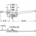 Truth Th 24033 10-3 4 In Diecast Right Hand Casement Dual Arm Operator With Stud Single Pack