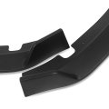 Auto Dynasty 3pcs Stp-style Car Front Bumper Lip Spoiler Wing Body Kit Compatible With Sonata 15-17 Matte Black