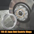X Autohaux 4pcs Od 110mm To Id 87 1mm Aluminum Alloy Car Hub Centric Rings Wheel Bore Center Spacer