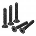 1 4-20x1-1 2 Flat Head Socket Cap Screws 10 9 Grade Carbon Steel Hex Countersunk Screw Bolts Fasteners Fully Threaded Black 