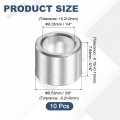 10pcs Aluminum Spacer 3 8 Od X 1 4 Id 5 16 Length Screw Standoff Bushing Plain Finish Unthreaded Round Metal For Screws Bolts