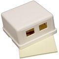 Morris 88258 Surface Mount Box For Keystone Jack 2 Gang White 