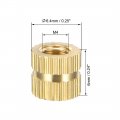 Uxcell Knurled Insert Nuts 50pcs M4 X 6mm Length 6 4mm Od Female Thread Brass Threaded Embedment Nut For 3d Printer