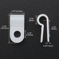 Baomain R-type Cable Clamp 3 16 Inch White 100 Pack
