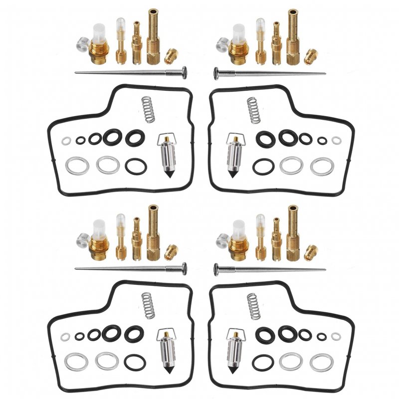 4 Packs Of Carburetor Rebuild Kit For Honda 1984-1987 Gl1200 Carb Repair Set Jets Gasket