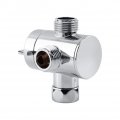 3-way Adjustable Shower Head Diverter Valve Multi-function 3 Way G1 2 Switch Adapter For Toilet Bidet 