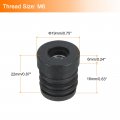 Uxcell 10pcs Inserts For Round Tubes With M6 Thread 19mm 0 75 Od Tube Black Plastic Plug Caster Insert Chair End Caps Furniture