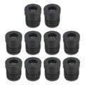 Uxcell 10pcs Inserts For Round Tubes With M6 Thread 19mm 0 75 Od Tube Black Plastic Plug Caster Insert Chair End Caps Furniture