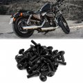 Uxcell 40pcs Black Aluminum Alloy Motorcycle Hex Socket Head Bolts Screws M6 X 20