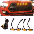 Hecasa Grille Led Lights For 2016-2022 Toyota Tacoma Trd Pro W Harness Fuse 4pcs Amber Shell With Light Replacement Pt228-35170 